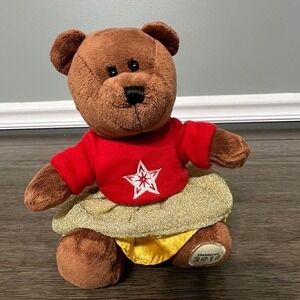 Starbucks‎ Bearista Bear Plush 2018 Red Shirt Gold Skirt Christmas Holiday Toy